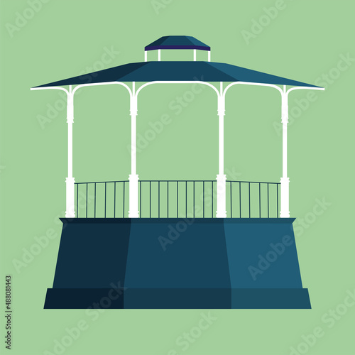 vector icon of a kiosk, mexico