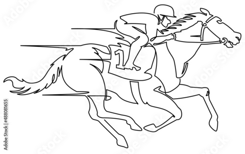 競馬-一筆書き白ベース