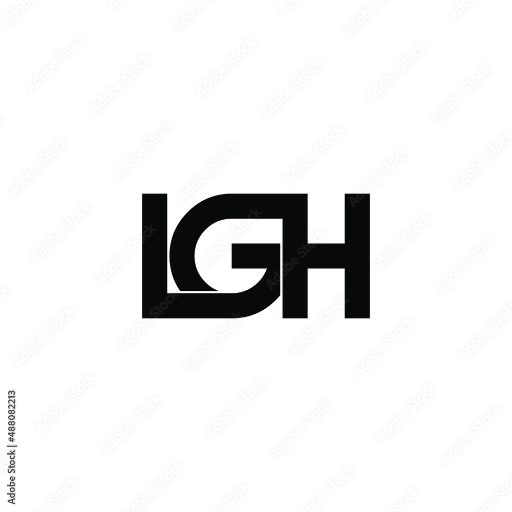 lgh letter original monogram logo design