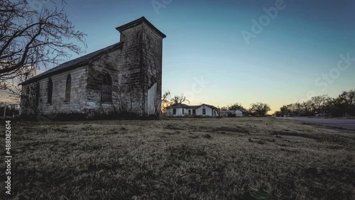 Dilapidated Church Building Timelapse 4K