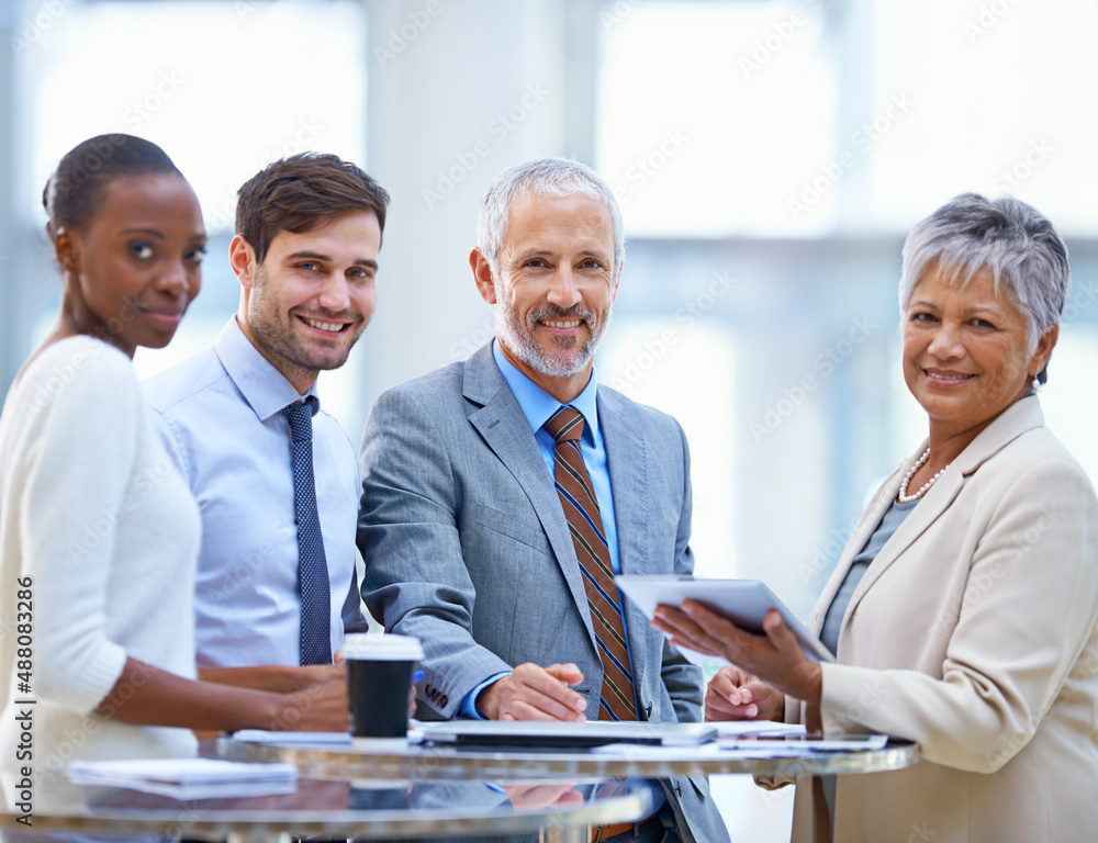 This team will get the job done. Portrait of a group of diverse businesspeople having a meeting at the office. This team will get the job done. Portrait of a group of diverse businesspeople having a meeting at the office.
