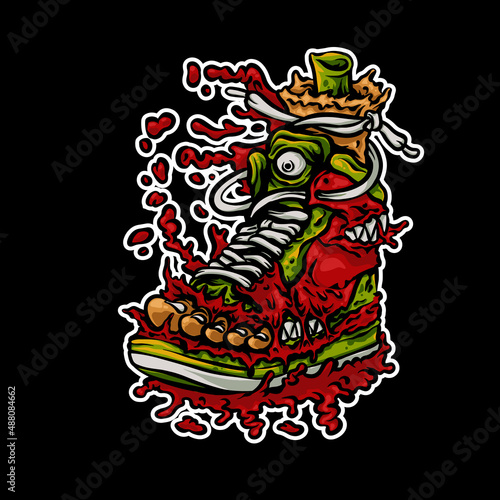 zombie shoes illustration