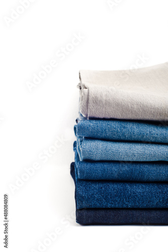 gradient from a variety of denim close-up.