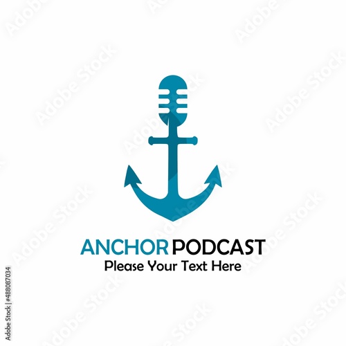 Anchor podcast logo template illustration