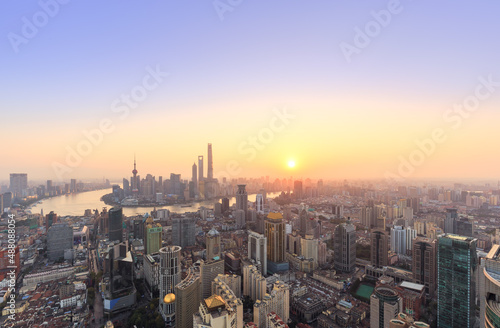 Shanghai skyline and cityscape at sunrise © Eugene