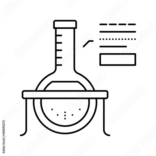 chemical liquid in bulb line icon vector isolated illustration