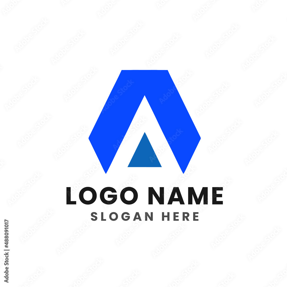 Letter A Abstract Modern simple logo design Letter A Abstract Modern simple logo design