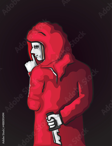 horror background and  serial killer . dark side in human and nightmare