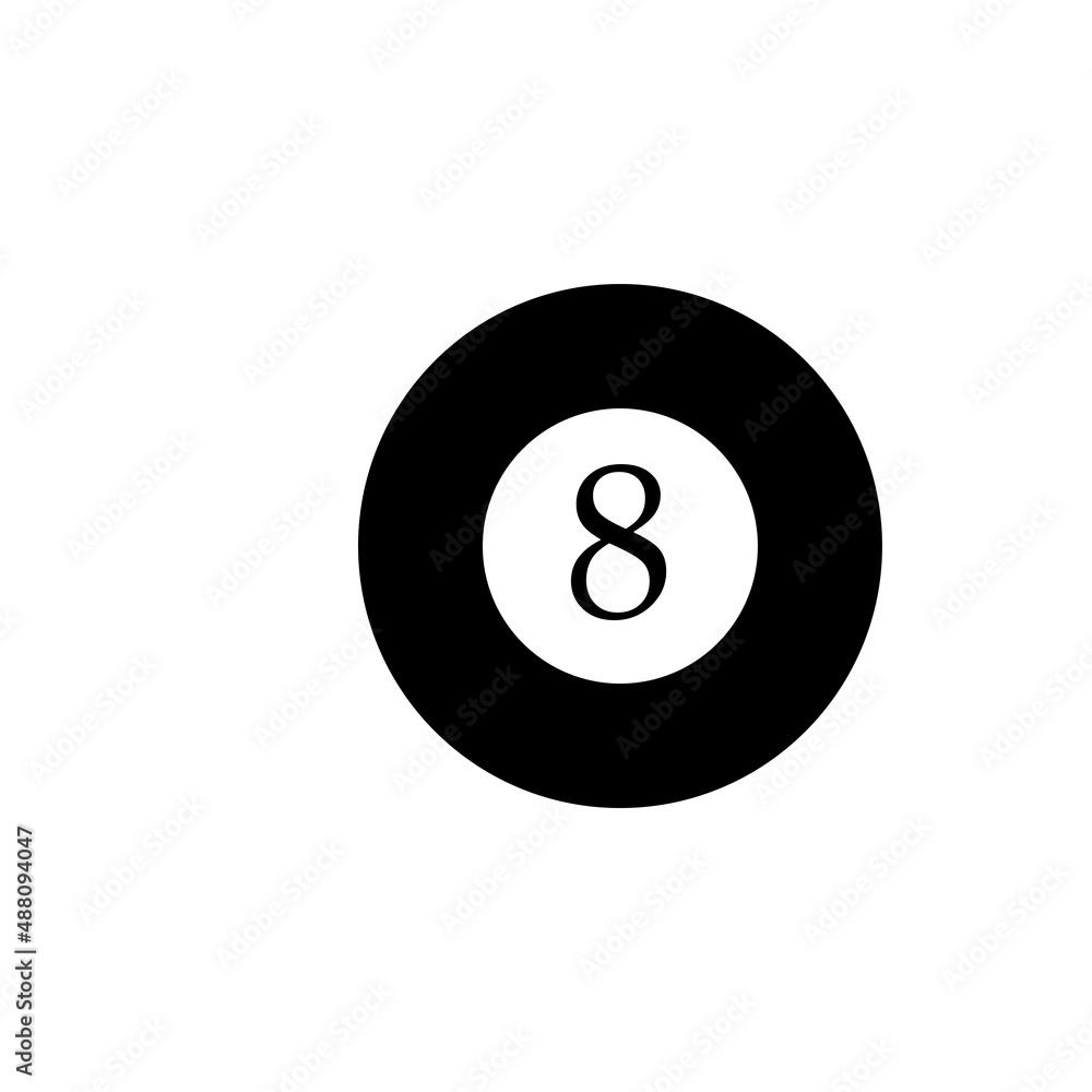 Pool Eight Ball Icon Vector Illustration Pool Eight Ball Icon Vector Illustration