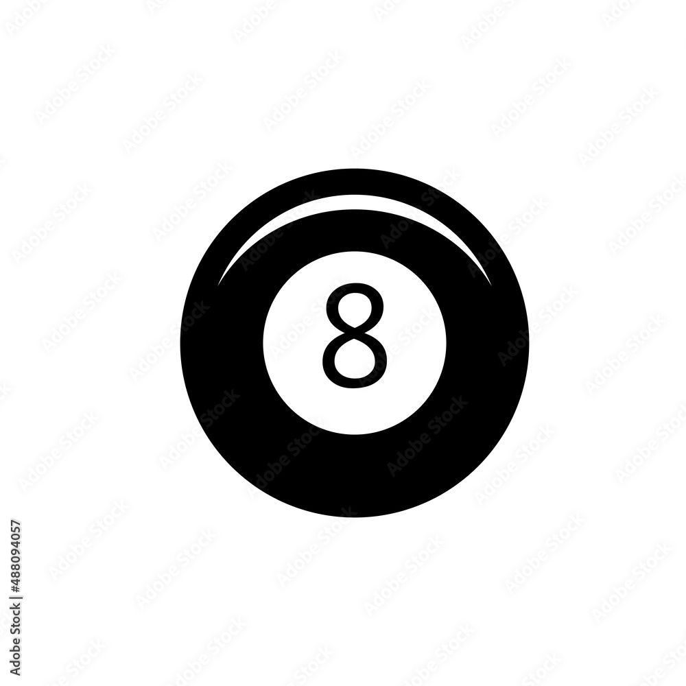 Pool Eight Ball Icon Vector Illustration Pool Eight Ball Icon Vector Illustration