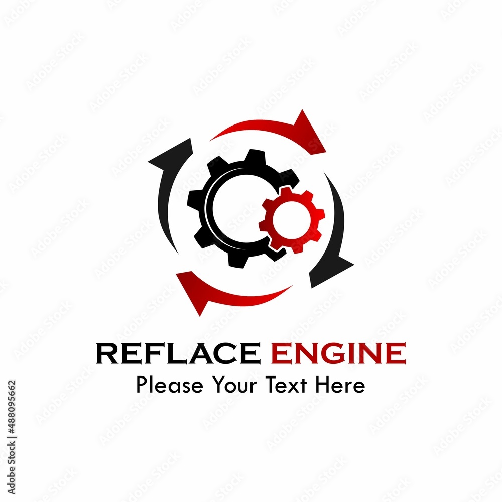 Obraz premium Replace engine logo template illustration