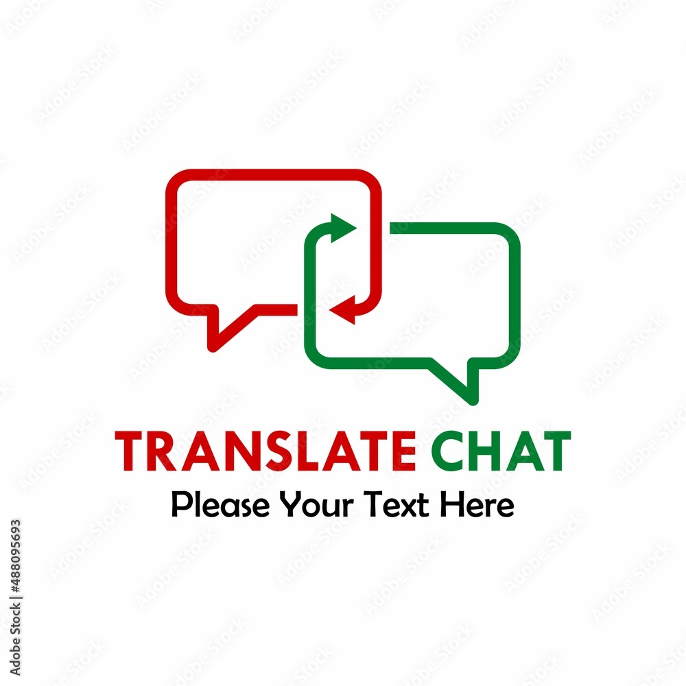 Chat translate logo template illustration Chat translate logo template illustration