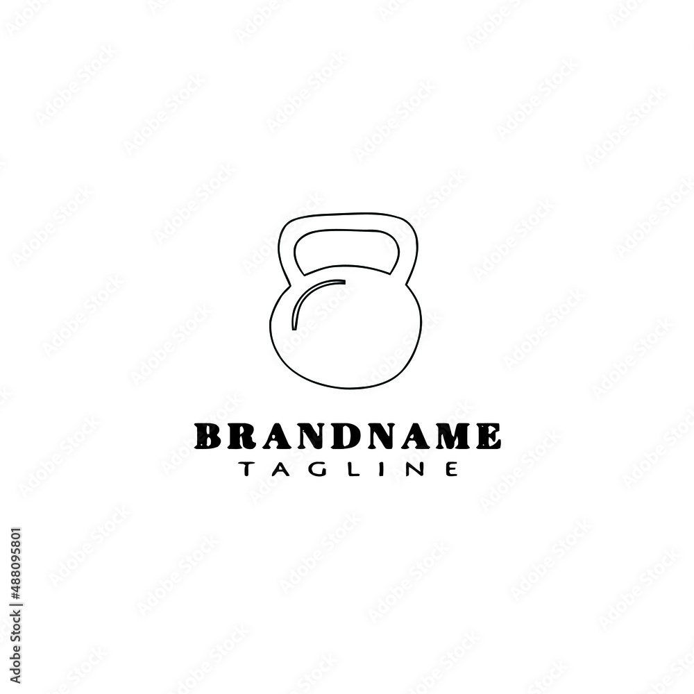 Obraz premium kettle bell logo icon design template vector illustration