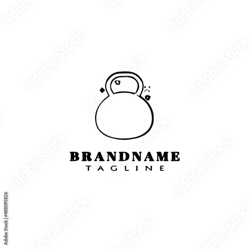 kettle bell logo icon design template vector illustration