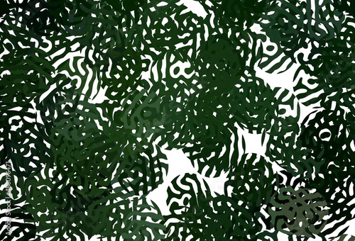 Dark Green vector template with chaotic shapes.
