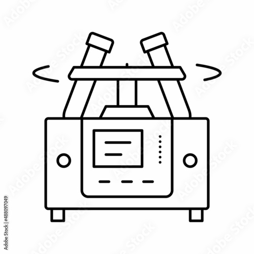 laboratory centrifuge line icon vector isolated illustration