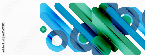 Lines geometric background. Stripes and rings composition business template for wallpaper, banner, background or landing