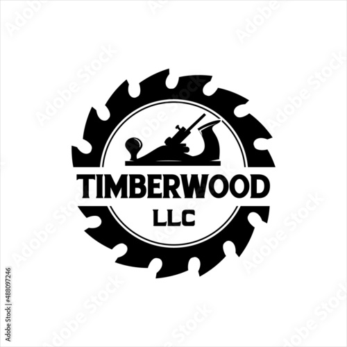 Vintage retro rustic of carpentry wood working saws logo design inspiration