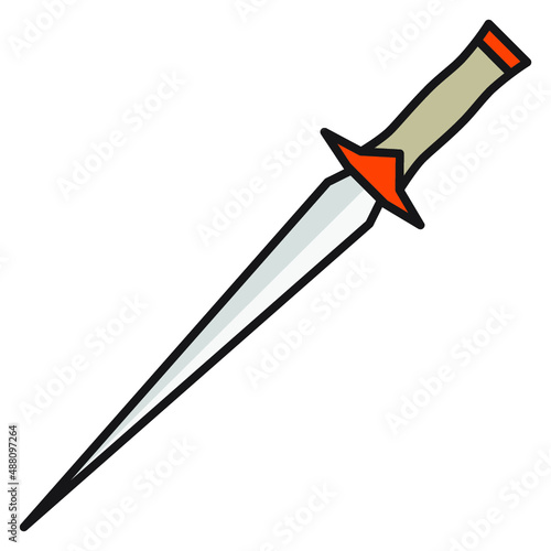 Illustration of Assasins Dagger design icon