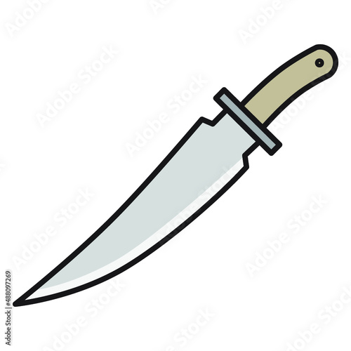 Illustration of Bowie dagger design icon