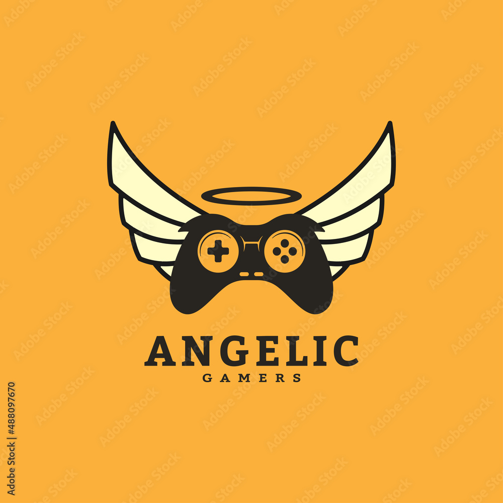 Angelic gamers vector logo design for gamer community, game developer and gaming store Angelic gamers vector logo design for gamer community, game developer and gaming store