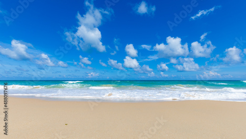 Sea beach wave colorful sky with clud summer vacation nature landscape