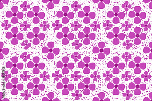 seamless romantic watercolor floral pattern on white background,purple floral pattern