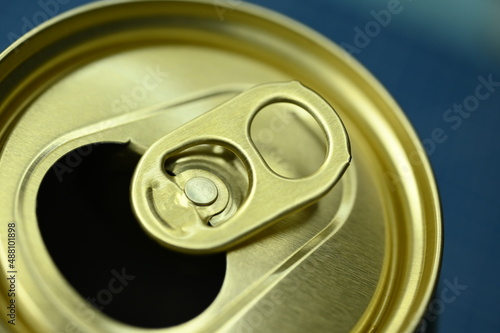gold lid can open ready for drink