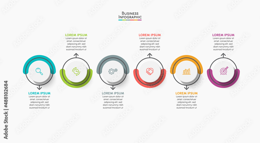Fototapeta premium Business data visualization. timeline infographic icons designed for abstract background template milestone element modern diagram process technology digital marketing data presentation chart Vector
