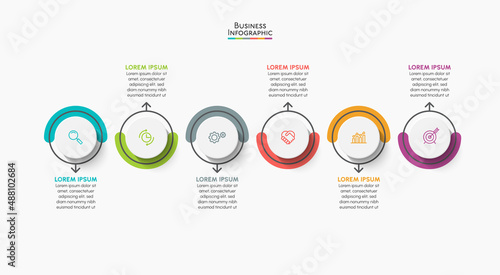 Business data visualization. timeline infographic icons designed for abstract background template milestone element modern diagram process technology digital marketing data presentation chart Vector