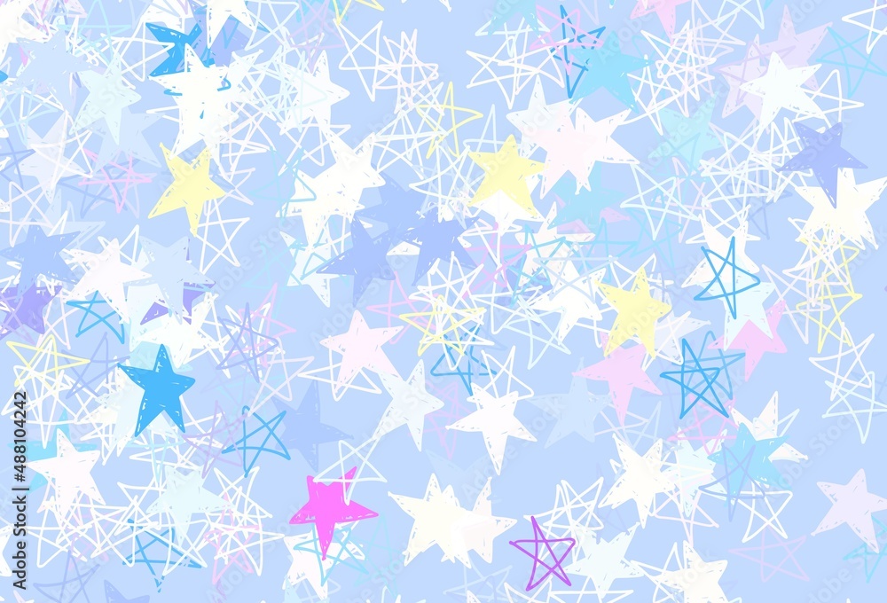 Light Green, Red vector layout with bright stars. Light Green, Red vector layout with bright stars.
