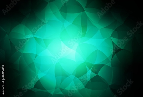Dark Green vector gradient triangles template.