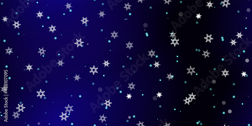 Falling Snowflakes seamless pattern flying snow