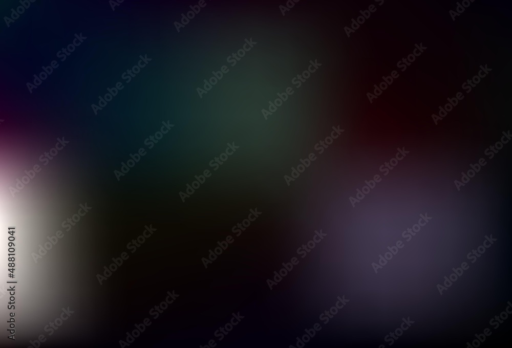 Dark multicolor vector blurred backdrop.