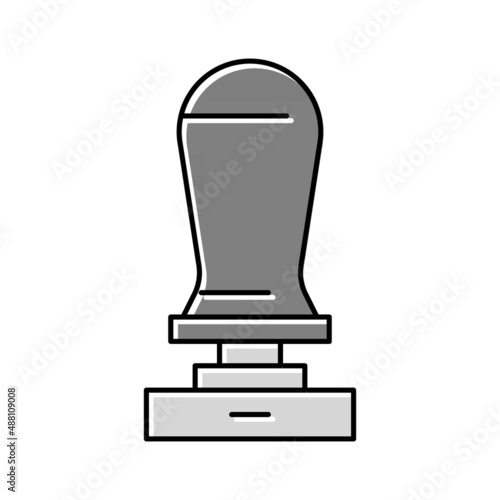tamper coffee tool color icon vector illustration