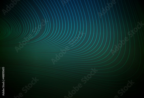 Dark Green vector pattern with wry lines.