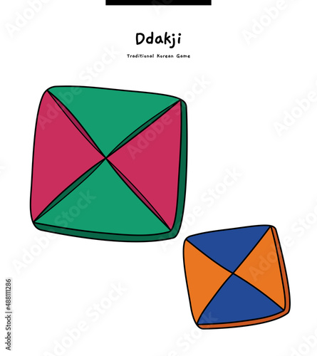 This is a game that Korean children used to play. It's a game where you fold paper and make a scab.	
