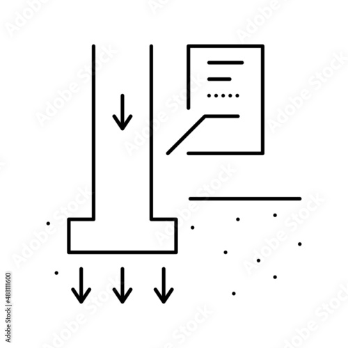 load on column line icon vector illustration