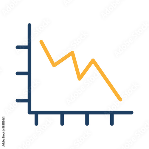 Chart Decrease Isolated Vector icon which can easily modify or edit

