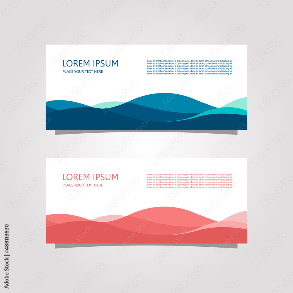 Fototapeta premium Vector Design Banner Background In Different Colors