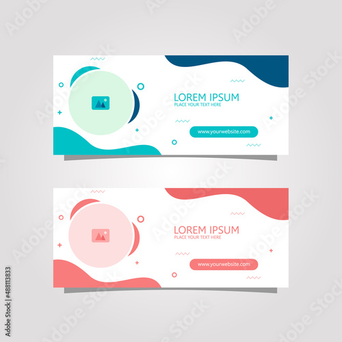 Vector Design Banner Background In Different Colors photo