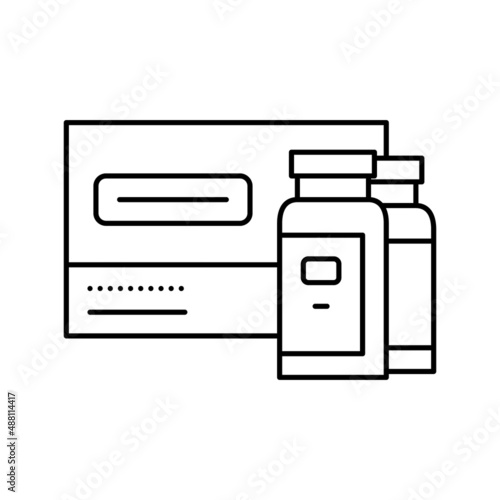 liquid probiotics line icon vector illustration