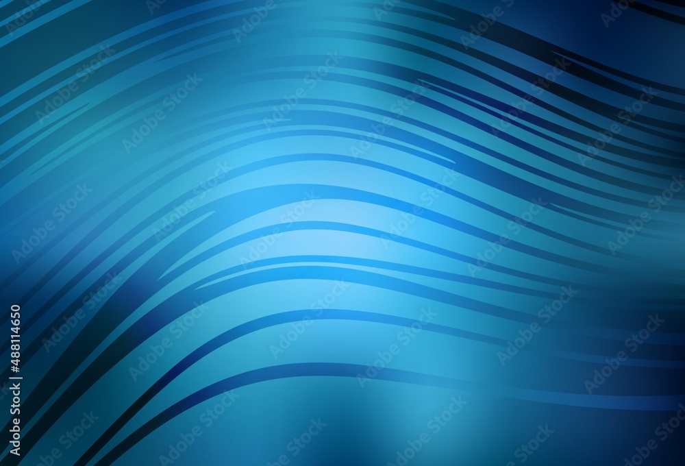 Fototapeta premium Light BLUE vector template with wry lines.