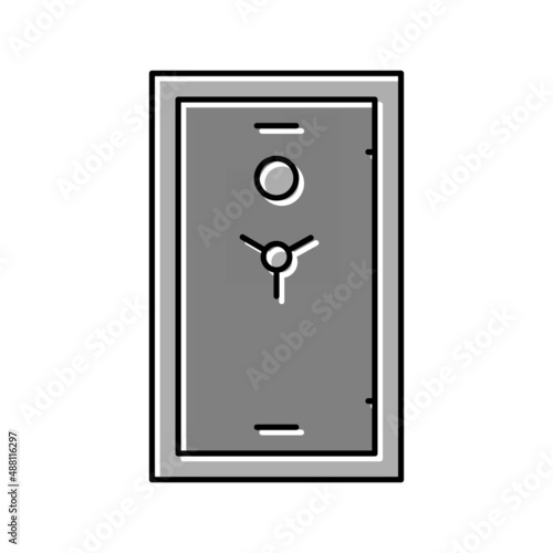 gun safe color icon vector illustration