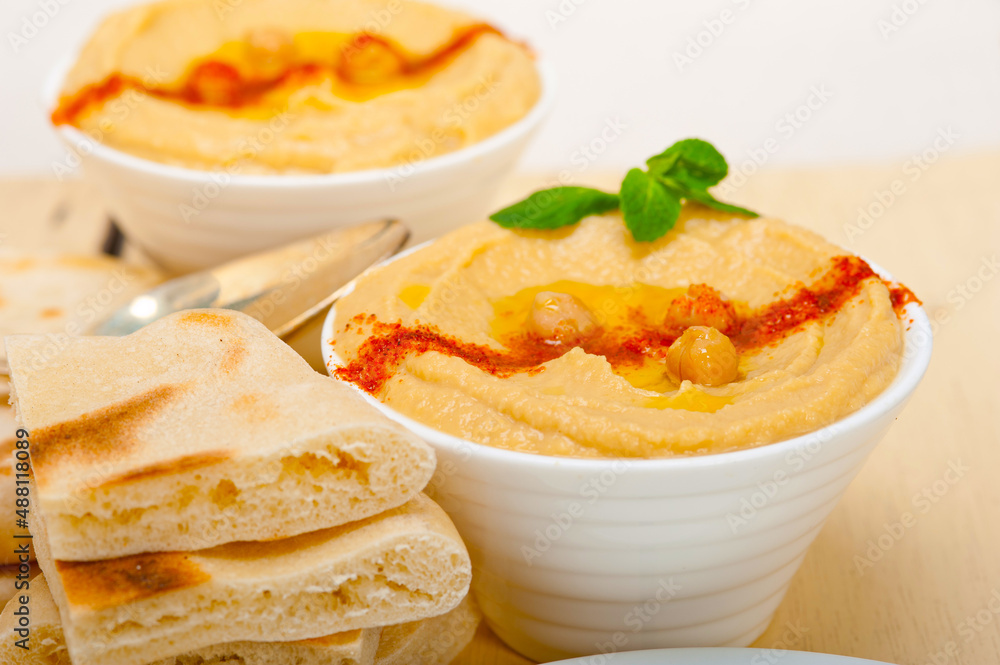 Hummus with pita bread Hummus with pita bread