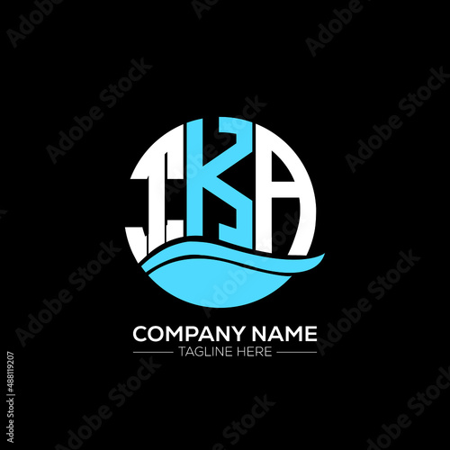 TKA logo monogram isolated on circle element design template, TKA letter logo design on black background. TKA creative initials letter logo concept.  TKA letter design. photo