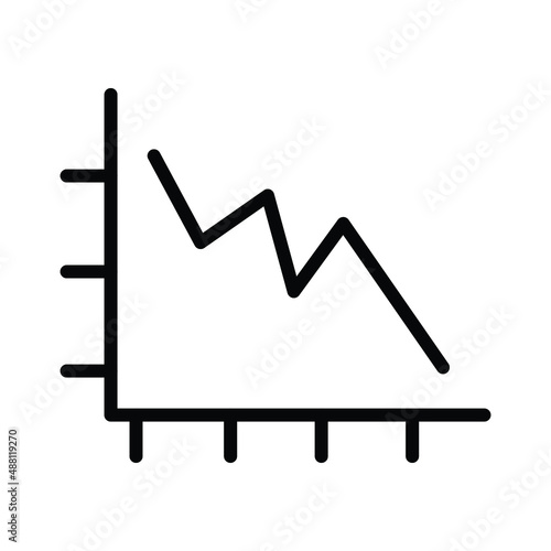 Chart Decrease Isolated Vector icon which can easily modify or edit

