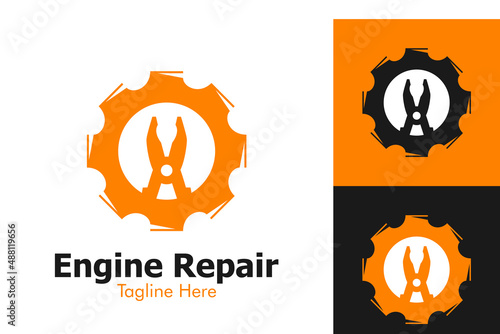 Illustration Vector Graphic of Engine Repair Logo. Perfect to use for Technology Company