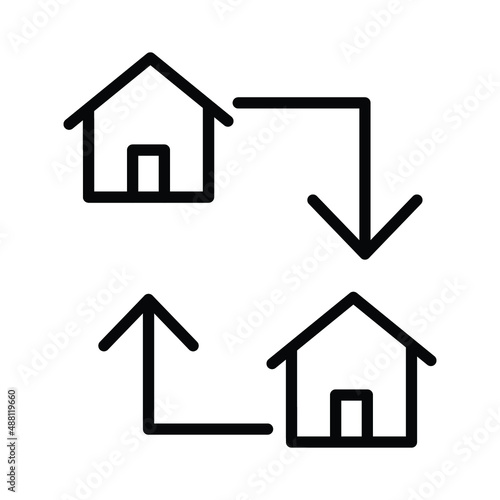 House Exchange Isolated Vector icon which can easily modify or edit


