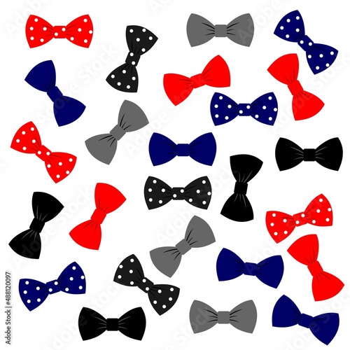 set of colorful bow ties